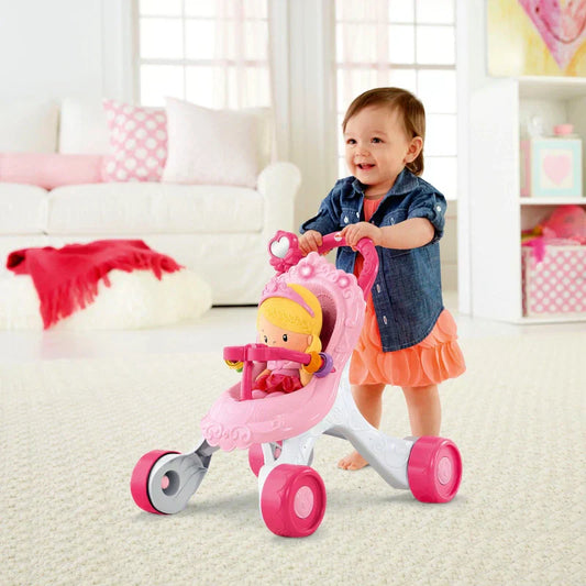 Fisher-Price Little People Princess Stroller Ride-On Toy