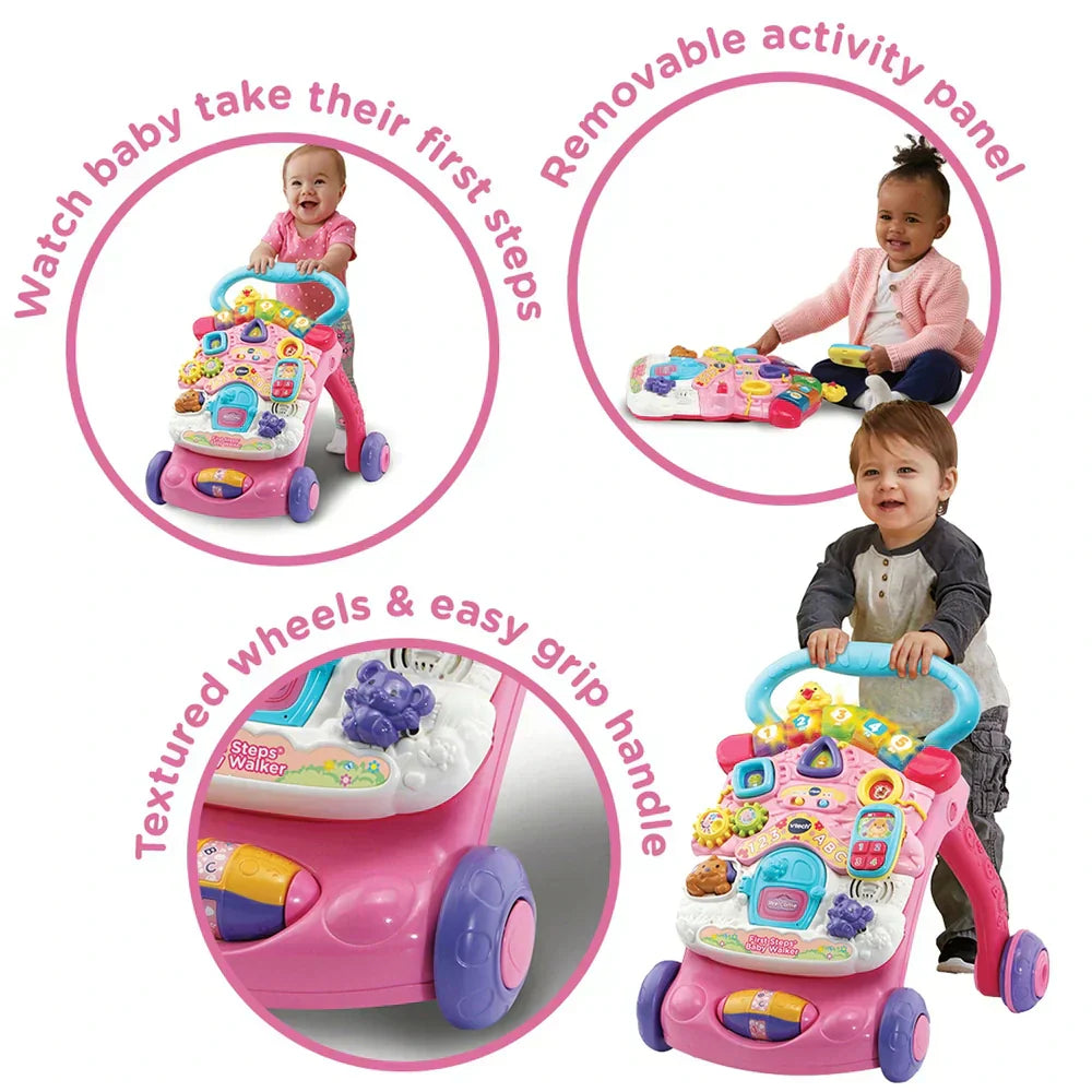 VTech Baby First Steps 2-in-1 Walker – Pink