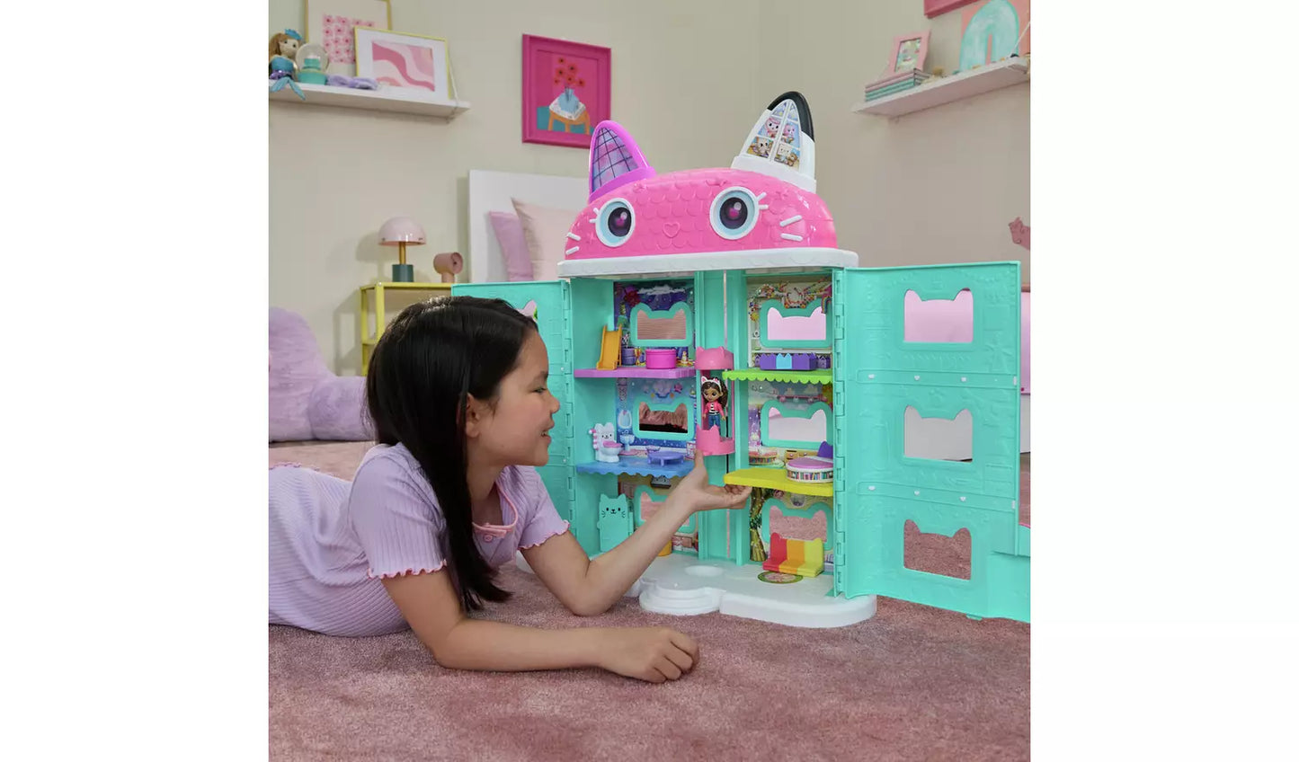 Gabby’s Dollhouse Meow-mazing Movie Dollhouse – 60cm Playset with Figures & Accessories