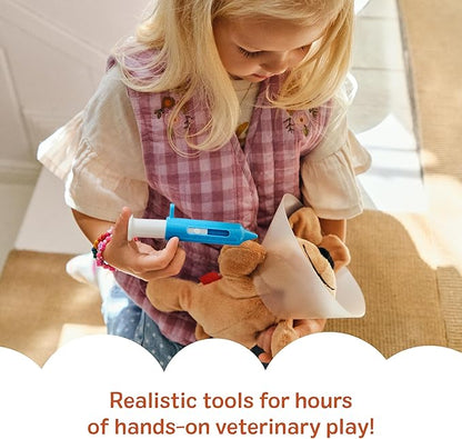 WizardsWonders Kids Veterinary Doctor Play Set – Soft Plush Pet Care Kit with Medical Bag