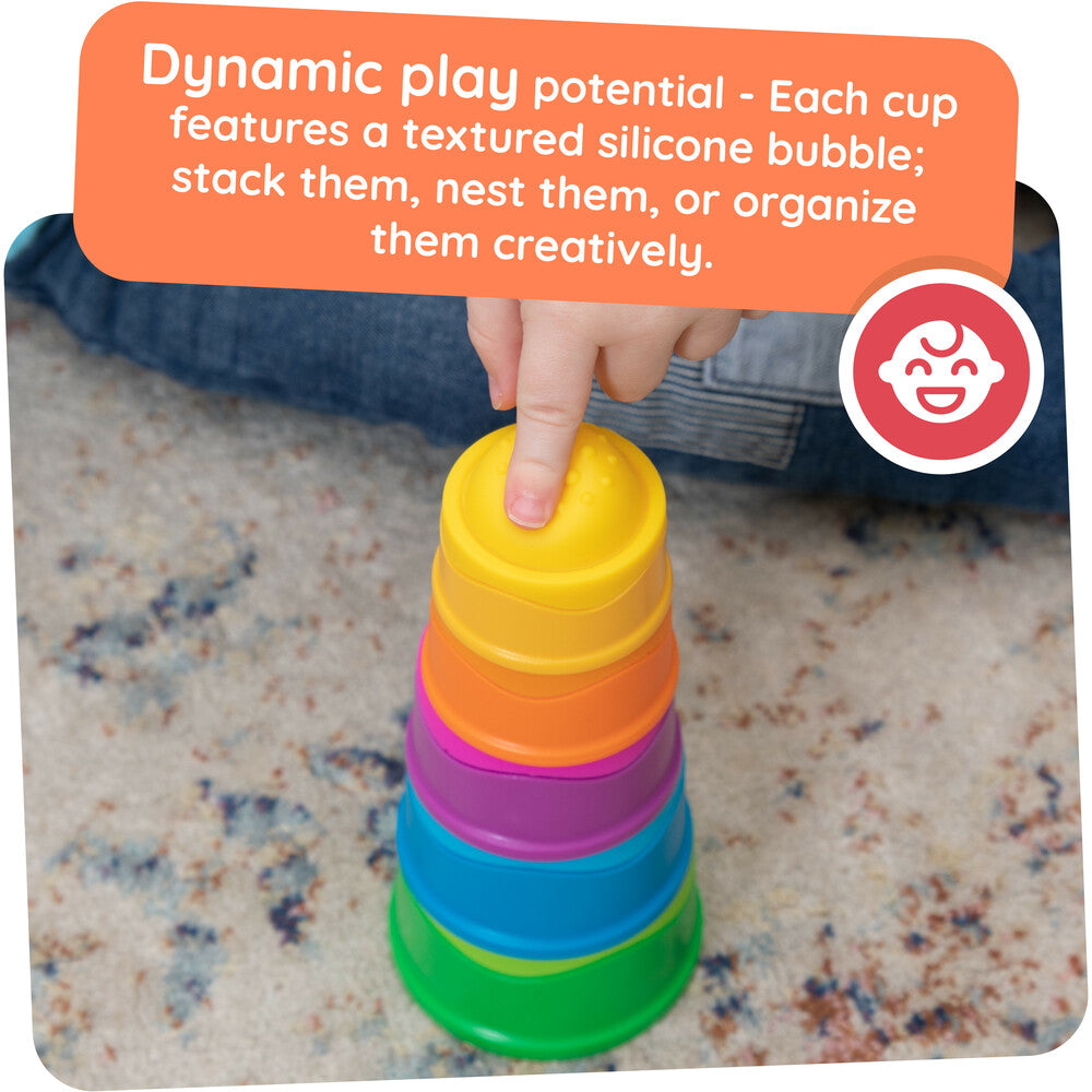 Little Brainies – Dimpl Stack | Sensory Stacking Toy with Pop Bubbles for Babies & Toddlers