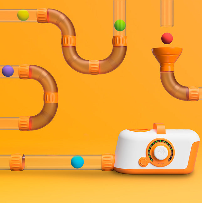 Air Toobz Interactive STEM Ball Launcher – Creative Air-Powered Building Set for Kids