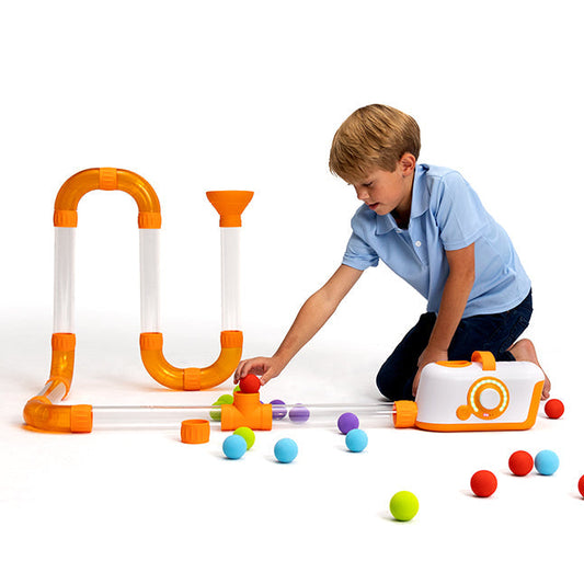 Air Toobz Interactive STEM Ball Launcher – Creative Air-Powered Building Set for Kids