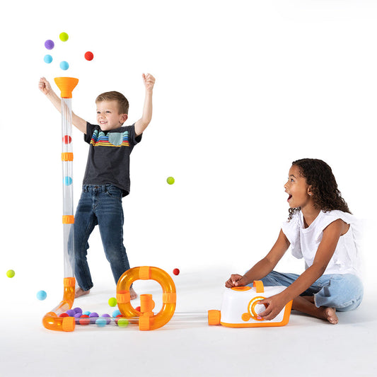 Air Toobz Interactive STEM Ball Launcher – Creative Air-Powered Building Set for Kids