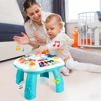 3-in-1 Musical Baby Activity Table with Lights & Sounds – Interactive Learning Toy for Toddlers (6–36 Months)